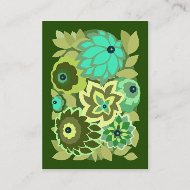 Tarjeta De Visita CAMBRIA en sombras del verde (Anverso)