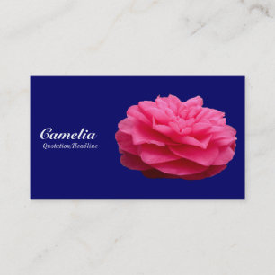 Tarjeta De Visita Camelia Roja - Azul marino 000066