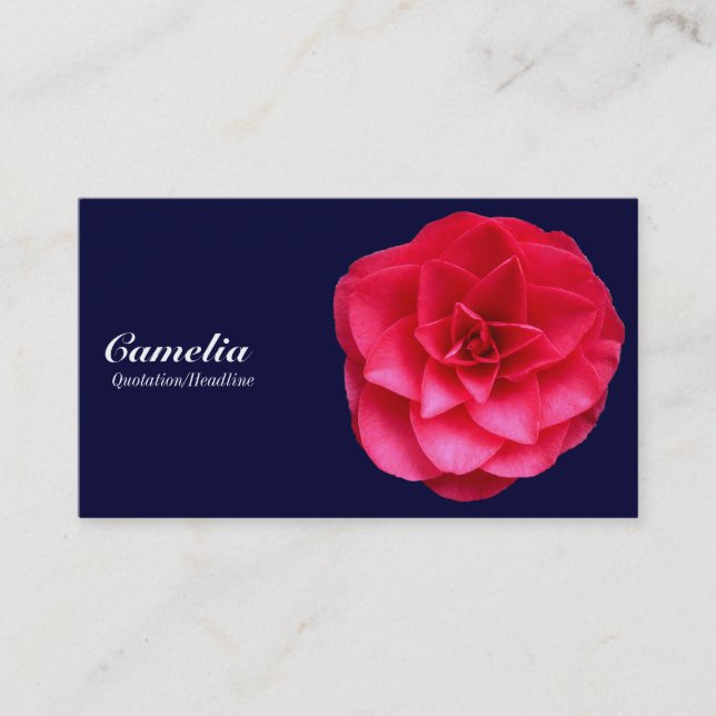 Tarjeta De Visita Camelia Roja - Marina Oscura 000033 (Anverso)
