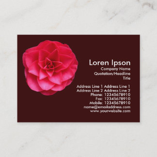 Tarjeta De Visita Camelia Roja - Marrón oscuro