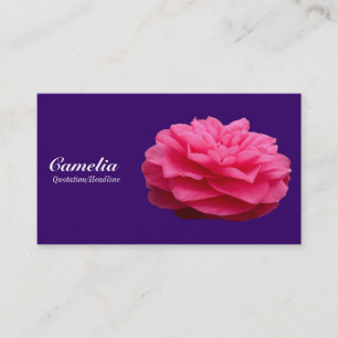 Tarjeta De Visita Camelia Roja - Púrpura Profunda 330066
