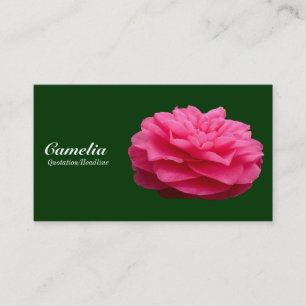 Tarjeta De Visita Camelia Roja - Verde oscuro 003300