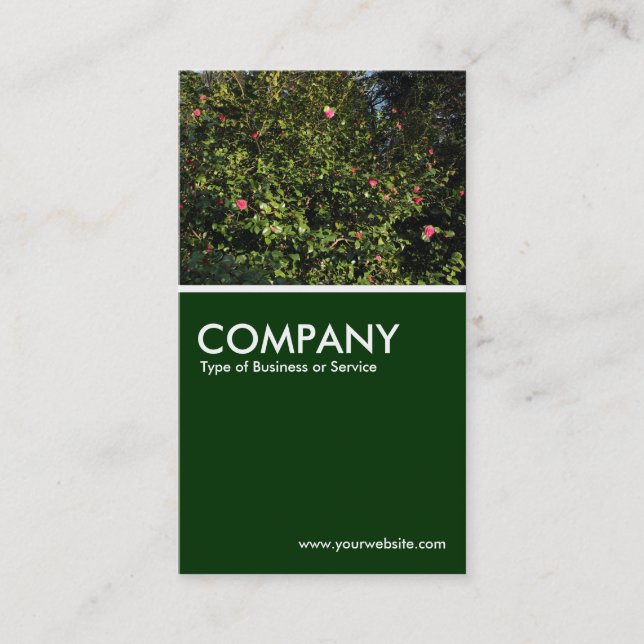 Tarjeta De Visita Camellia Bush - Verde oscuro (Anverso)