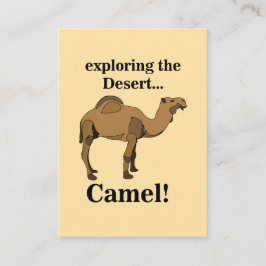 Tarjeta De Visita Camello Animal Del Desierto Divertido