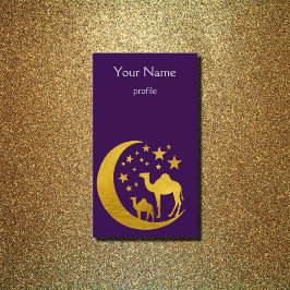 Tarjeta De Visita camellos dorados