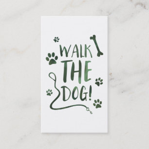 Tarjeta De Visita camina el perro