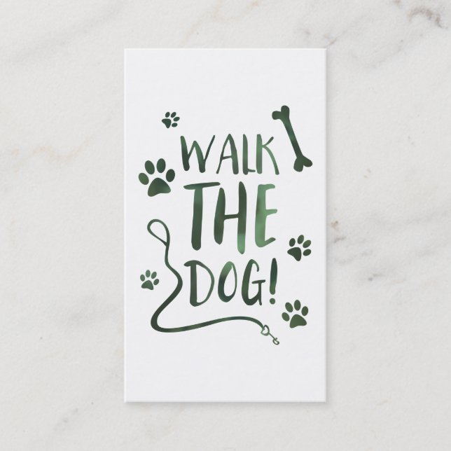 Tarjeta De Visita camina el perro (Anverso)