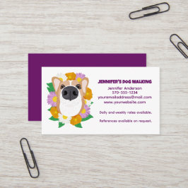 Tarjeta De Visita Caminando perro, caminando, sentados Mascotas, cre