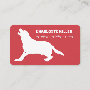 Tarjeta De Visita Caminando perros Grooming Perro niñera Cuidados de