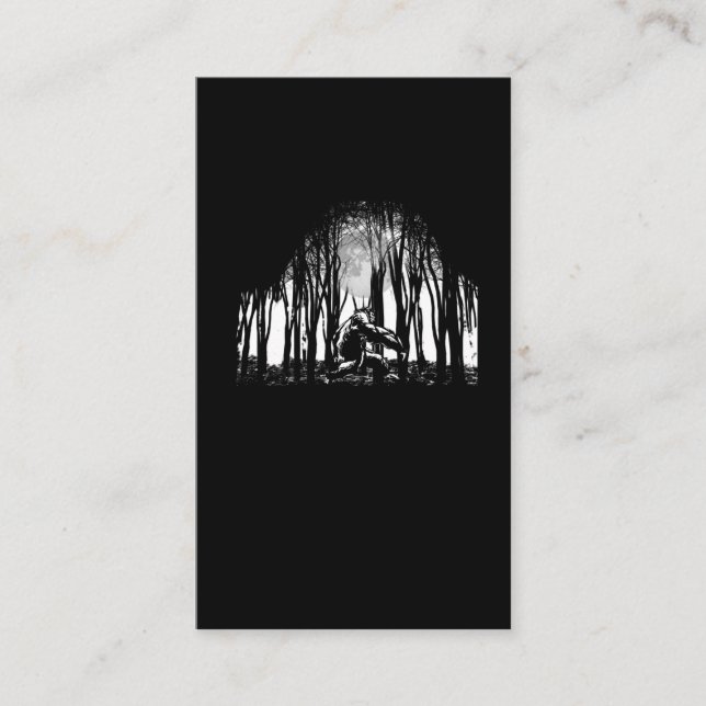 Tarjeta De Visita Caminata en bicicleta Bosque de Yeti Sasquatch (Anverso)