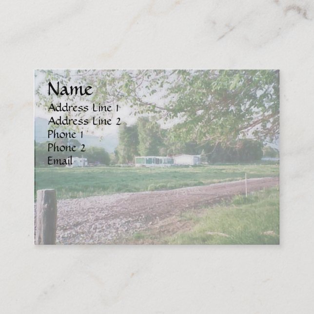 Tarjeta De Visita Camino a los hogares del rancho (Anverso)