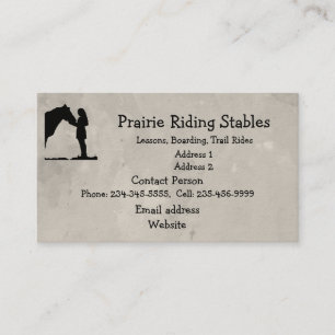 Tarjeta De Visita Camino de personalizado para montar a caballo