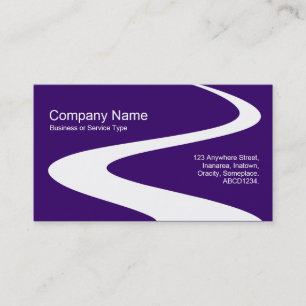 Tarjeta De Visita Camino en ZigZag - Blanco sobre fondo Morado Profu