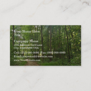 Tarjeta De Visita Camino iluminado en el bosque