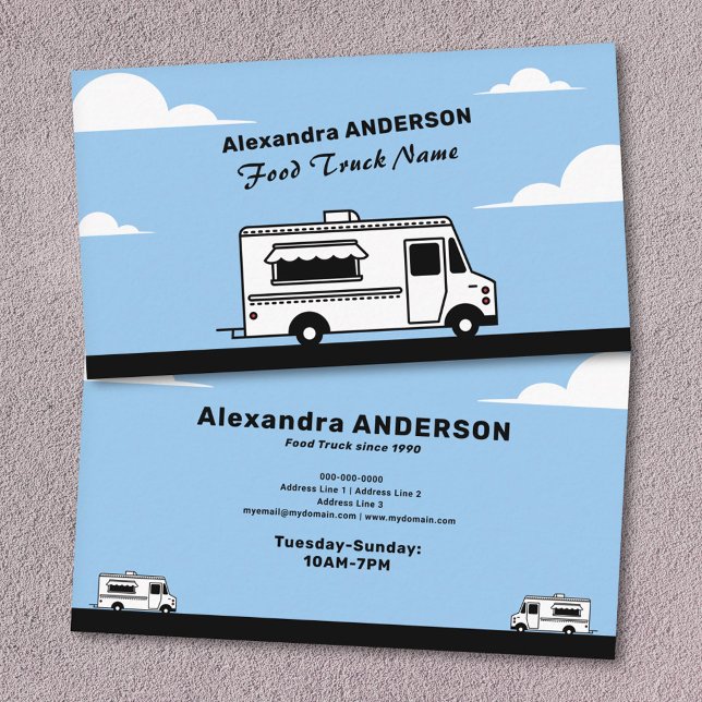 Tarjeta De Visita Camión alimenticio (Food Truck Business Card)