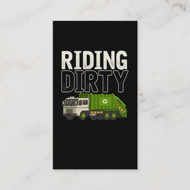 Tarjeta De Visita Camión basura Cita Camión basura Día de basura Cam (Anverso)