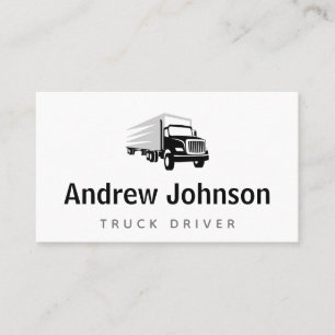 Tarjeta De Visita Camión Camión Camión Conducción Transporte Blanco