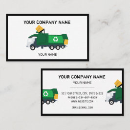 Tarjeta De Visita Camión de basura de construcción