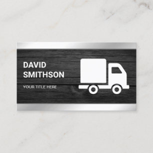 Tarjeta De Visita Camión de Carga de Transporte Logístico de Madera