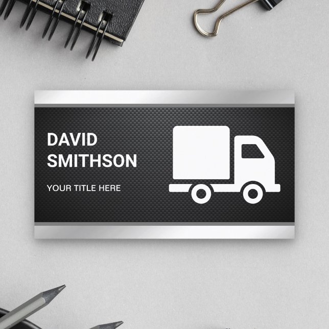 Tarjeta De Visita Camión de Cargo de Transporte de Logística de Fibr (Subido por el creador)