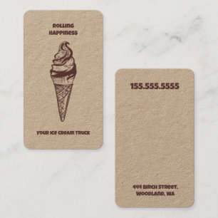 Tarjeta De Visita Camión de crema de hielo