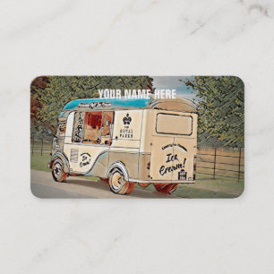 Tarjeta De Visita Camión de crema de hielo vintage de Royal Parks