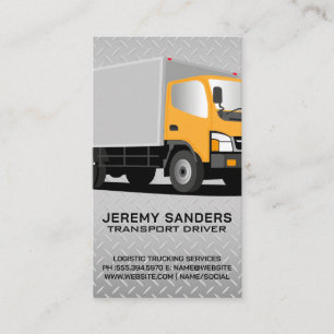 Tarjeta De Visita Camión de entrega   Diamond Plate Steel