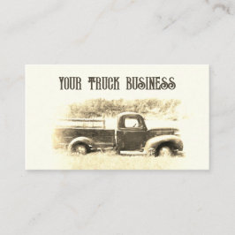 Tarjeta De Visita Camión de granja Sepia Brown, un pueblo rústico