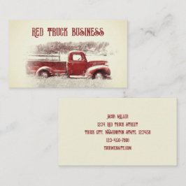 Tarjeta De Visita Camión de la granja de la selva roja de vintage ru