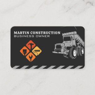 Tarjeta De Visita Camión de obra Herramientas manuales