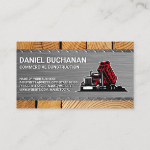 Tarjeta De Visita Camión de obras de construcción Generadores