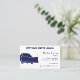 Tarjeta De Visita Camión de recolección de nieve con arado de nieve