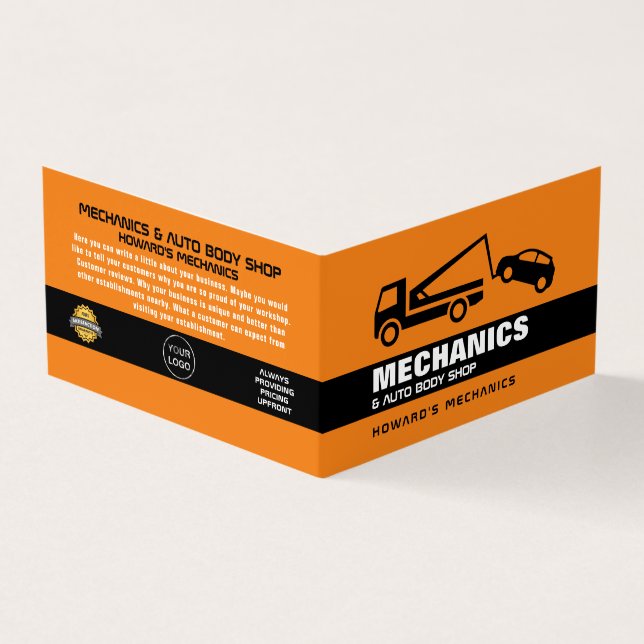 Tarjeta De Visita Camión de remolque, mecánica automática y reparaci (Exterior)