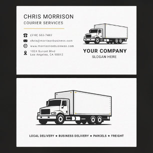 Tarjeta De Visita Camión de Servicios de Courier 
