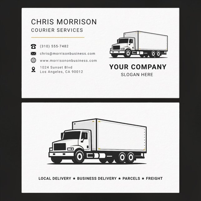 Tarjeta De Visita Camión de Servicios de Courier  (Subido por el creador)
