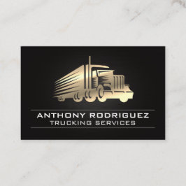 Tarjeta De Visita Camión metalizado Semi | Controlador | Entregas de