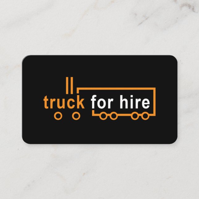 Tarjeta De Visita Camión Profesional Para Camión De Señalización De  (Anverso)