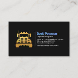 Tarjeta De Visita Camión retro de oro simple y eterno
