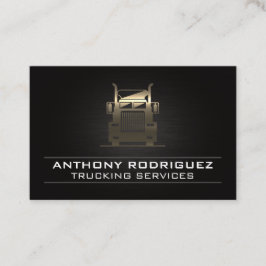 Tarjeta De Visita Camión Semi Metalizado de Oro | Controlador | Logí