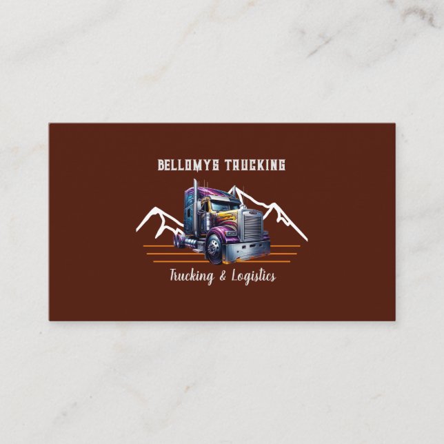 Tarjeta De Visita Camión Semi Y Logística (Anverso)