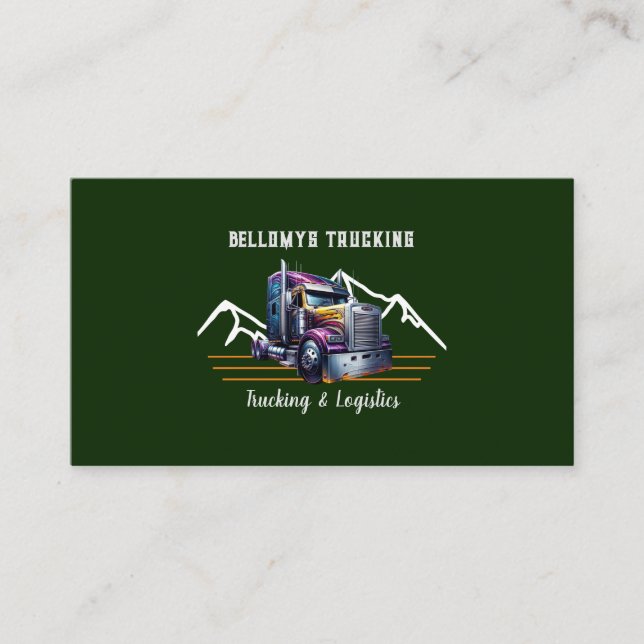 Tarjeta De Visita Camión Semi Y Logística (Anverso)