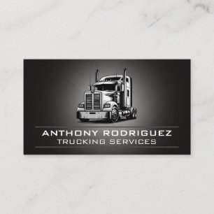 Tarjeta De Visita Camión Semirremolque   Entregas de Transporte