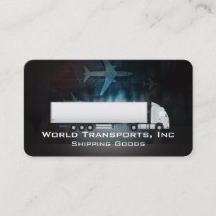 Tarjeta De Visita Camión semirremolque   Transporte   Flete   Envío