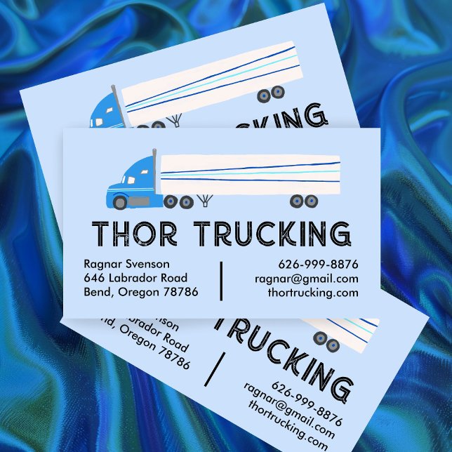 Tarjeta De Visita Camión Trasladador Logístico Camión Móvil (Trucker Hauling Logistics Trucking Moving Truck Business Card
)