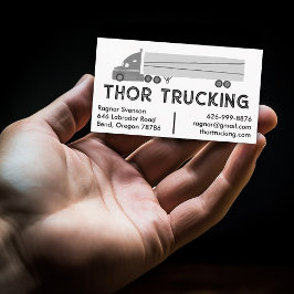 Tarjeta De Visita Camionero de alta logística de transporte de camio