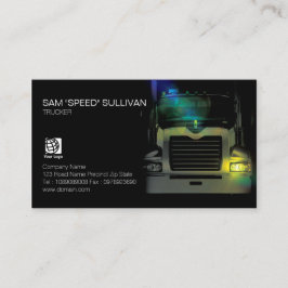Tarjeta De Visita Camionero Transportador Haulage Dark Truck Front