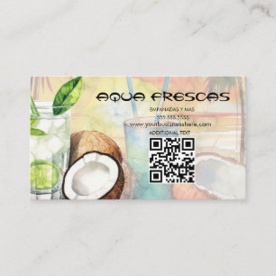 Tarjeta De Visita Camiones de comida batidos de aguas frescas