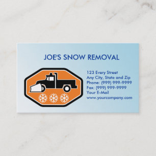 Tarjeta De Visita Camioneta pickup del Snowplow