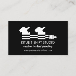 Tarjeta De Visita Camisa de vinilo con logotipo negro para la transf