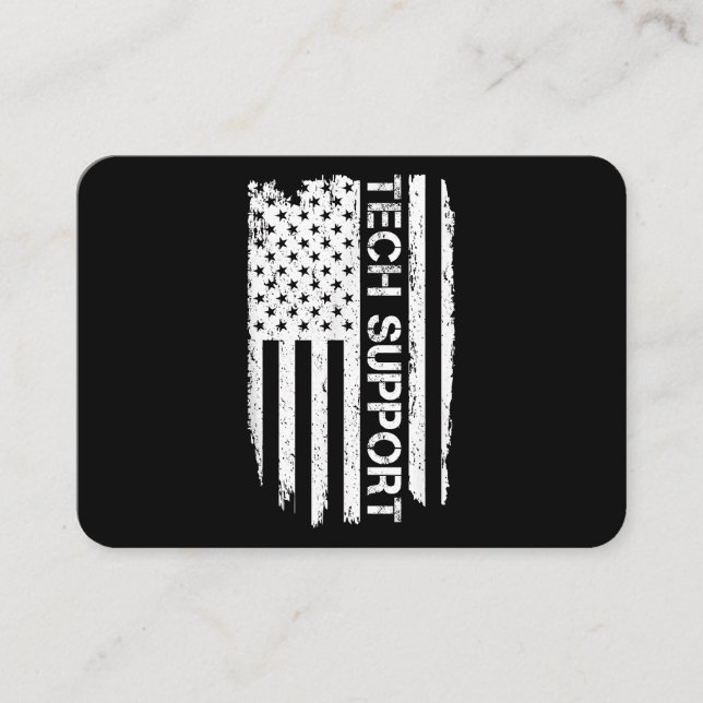 Tarjeta De Visita Camisas De Apoyo Tecnológico, Camisetas De Bandera (Anverso)